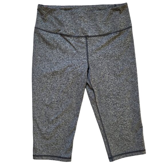 Victoria's Secret VS Sport Cropped Leggings Womens L Gray Athleisure Workout - Picture 1 of 10